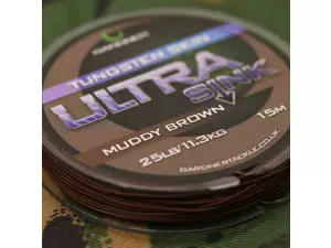 GARDNER Splétaná šnůra Ultra Sink Tungsten 15 m/25 lb (11,3 kg) Muddy Brown