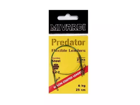 rybářské lanko MIVARDI Mivardi Predator - lanko obratlík + karabinka