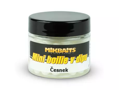 MIKBAITS Mini boilie v dipu 50ml - Česnek