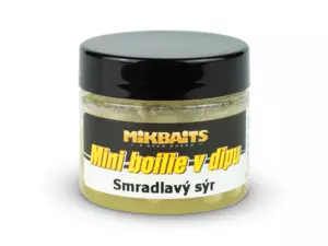 MIKBAITS Mini boilie v dipu 50ml - Smradlavý sýr