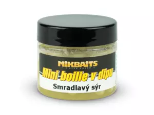 MIKBAITS Mini boilie v dipu 50ml - Smradlavý sýr