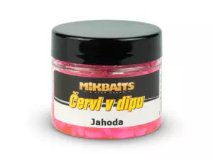 MIKBAITS Červi v dipu 50ml - Jahoda