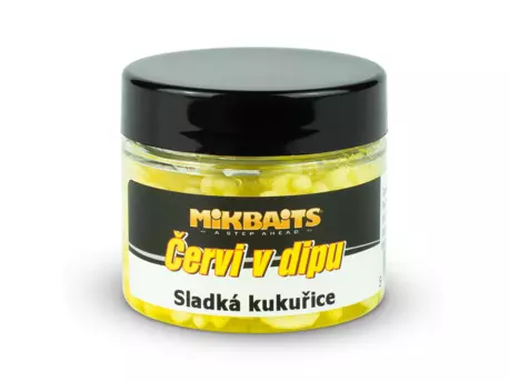 MIKBAITS Červi v dipu 50ml - Sladká kukuřice