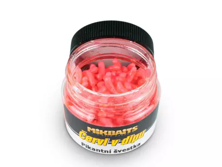 MIKBAITS Červi v dipu 50ml - Pikantní švestka