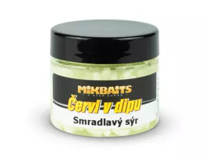 MIKBAITS Červi v dipu 50ml - Smradlavý sýr