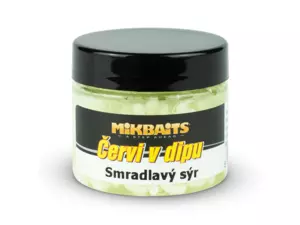 MIKBAITS Červi v dipu 50ml - Smradlavý sýr