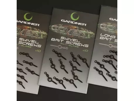 GARDNER Kolíček s obratlíkem Covert Swivel Bait Screws Anti Glare 10ks