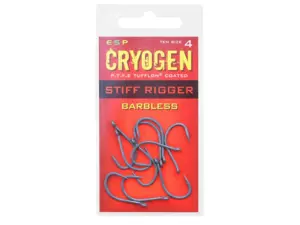 ESP háčky Cryogen Stiff Rigger Barbless vel. 4 10ks