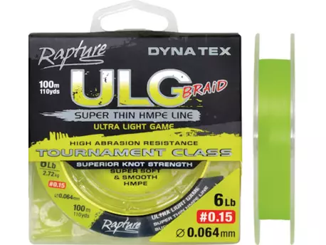 Rapture splétaná šňůra DYNA-TEX ULG Finesse Lime 100m