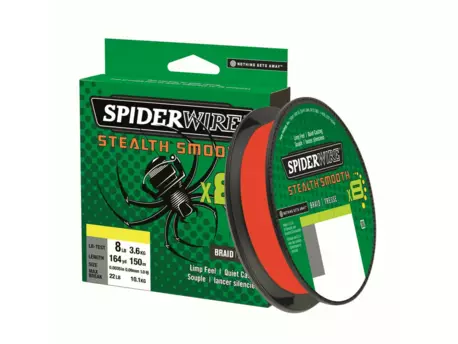 SPIDERWIRE STEALTH SMOOTH8 ČERVENÁ 150M 0,23MM 23,6KG VÝPRODEJ