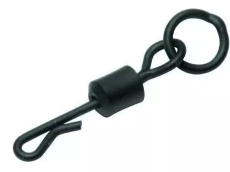 Carp Spirit Quick Change Swivel + Ring Matt Black 10 ks