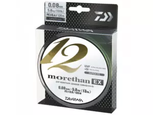 DAIWA PLETENÁ ŠŇŮRA MORETHAN 12 BRAID EX+SI LIME GREEN 0,10mm/300m