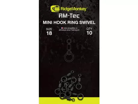 RidgeMonkey Obratlík Connexion Mini Hook Ring Swivel vel.18 10ks VÝPRODEJ