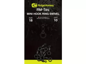 RidgeMonkey Obratlík Connexion Mini Hook Ring Swivel vel.18 10ks VÝPRODEJ