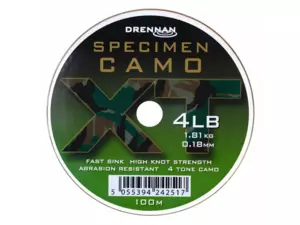 Drennan vlasec Specimen Camo XT 4lb, 0,18mm, 100m