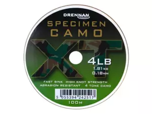 Drennan vlasec Specimen Camo XT 4lb, 0,18mm, 100m