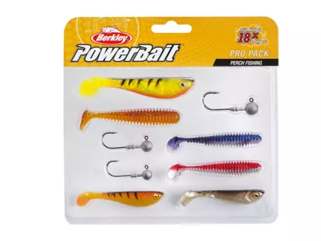 Sada gumových nástrah a jigových hlaviček Berkley Pro Pack Perch