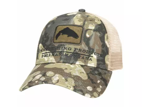 SIMMS kšiltovka Trout Icon Trucker Riperian Camo