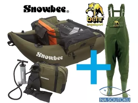 SNOWBEE Belly Boat Float Tube Kit + prsačky ZDARMA !!!