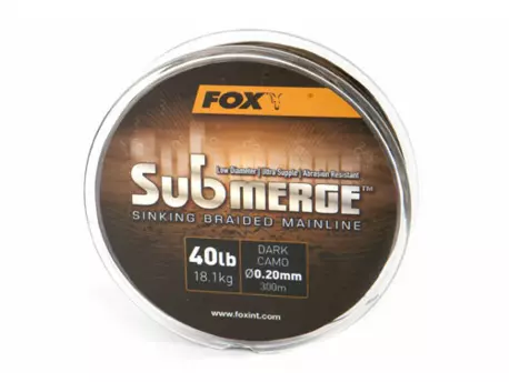 Fox Šňůra Submerge Sinking Braided Mainline - Dark Camo VÝPRODEJ