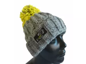 R-SPEKT Kulich MAXI PomPom beanie šedý citron