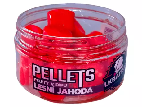 LK Baits Pelety v dipu Lesní Jahoda 17mm, 60g