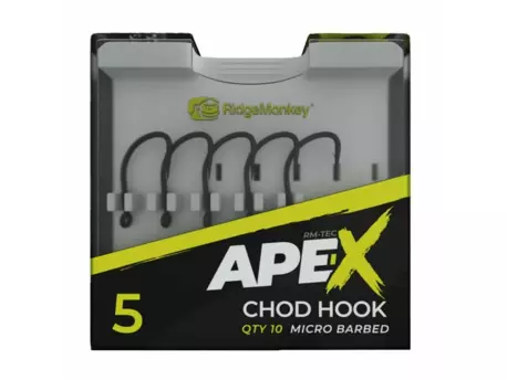 RidgeMonkey Háček Ape-X Chod Barbed 10ks VÝPRODEJ