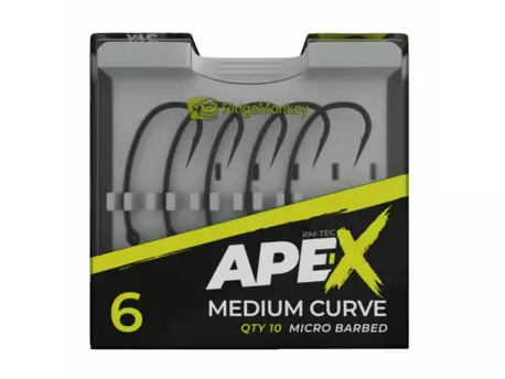 RidgeMonkey Háček Ape-X Medium Curve Barbed 10ks VÝPRODEJ