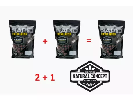 MIVARDI Akce 2+1 Rapid Boilies Platinum - Sea (250g | 20mm)