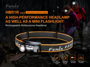 FENIX Nabíjecí čelovka HM51R Ruby V2.0