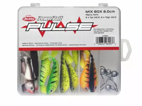 Sada gumových nástrah s jig hlavičkami Berkley Pulse Shad 8cm 16ks VÝPRODEJ