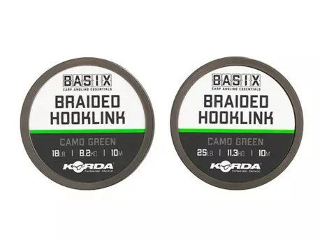 Korda Návazcová Šňůra Basix Braided Hooklink Camo Green 10 m