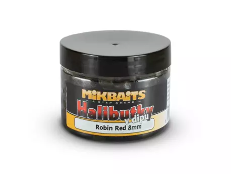 MIKBAITS Halibutky v dipu 150ml - Robin Red 8mm