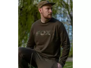 FOX  Triko s dlouhým rukávem LONG SLEEVE KHAKI/CAMO T-SHIRT VÝPRODEJ