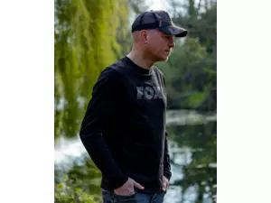 FOX  Triko s dlouhým rukávem LONG SLEEVE BLACK/CAMO T-SHIRT VÝPRODEJ