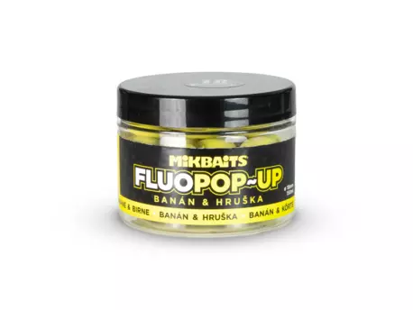 MIKBAITS Plovoucí fluo boilie 150ml - Banán Hruška 18mm