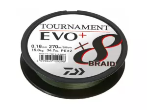 DAIWA šňůra Tournament X8 Braid Evo+ tmavě zelená VÝPRODEJ