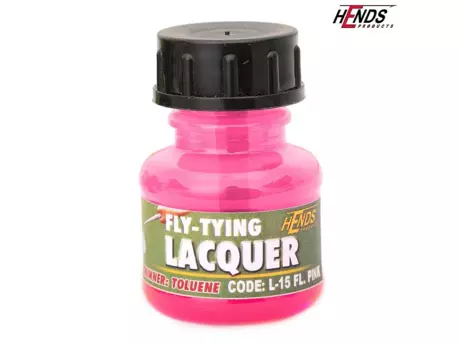 HENDS Lak FLY TYING LACQUER - RŮŽOVÁ SIGNÁLNÍ