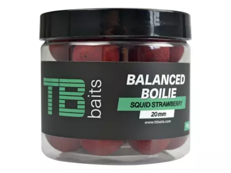 TB Baits Vyvážené Boilie Balanced + Atraktor GLM Squid Strawberry 100 g