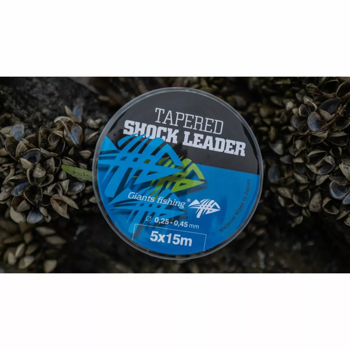 Giants fishing Ujímaný šokový vlasec Tapered Shock Leader 5 x 15 m