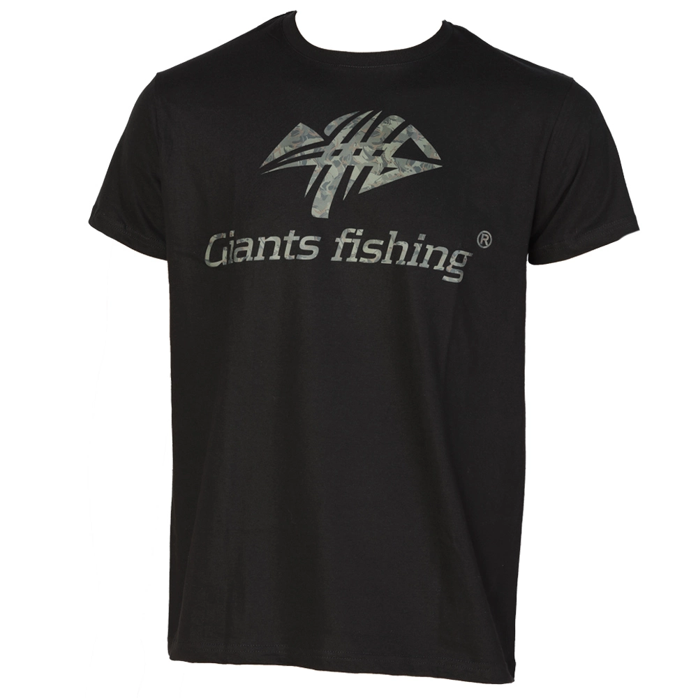 Giants fishing Tričko pánské černé Camo Logo