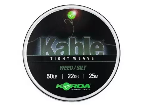 Korda Olověná Šňůra Kable Tight Weave 7 m - Weed/Silt