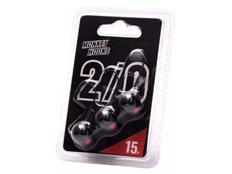 Monkey Lures Jigová hlavička MNKY Hook 2/0 Black Pink 3ks