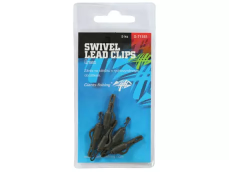 Giants fishing Závěs na boční olovo Swivel Lead Clips Green 5ks