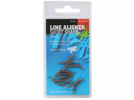 Giants fishing Rovnátka na háček Line Aligner Short Shank Large Brown (Hook 2-6) 10ks