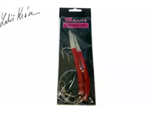 LK Baits návazec na tresky 8/0 12cm Lumino Dark Red/Tmavě červený