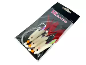 LK Baits Návazec na moře Hokkai Rig 5/0 0,70/0,60mm Lumino červený