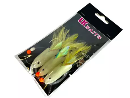 LK Baits Návazec na moře Hokkai Rig 5/0 0,70/0,60mm Blue Lumino žlutý