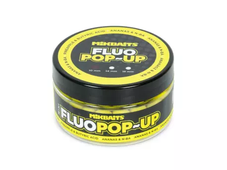 MIKBAITS Mini Plovoucí fluo boilie 100ml - Ananas N-BA 10mm 