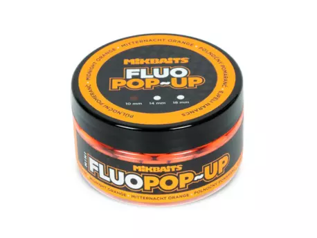 MIKBAITS Mini Plovoucí fluo boilie 100ml - Půlnoční pomeranč 10mm 